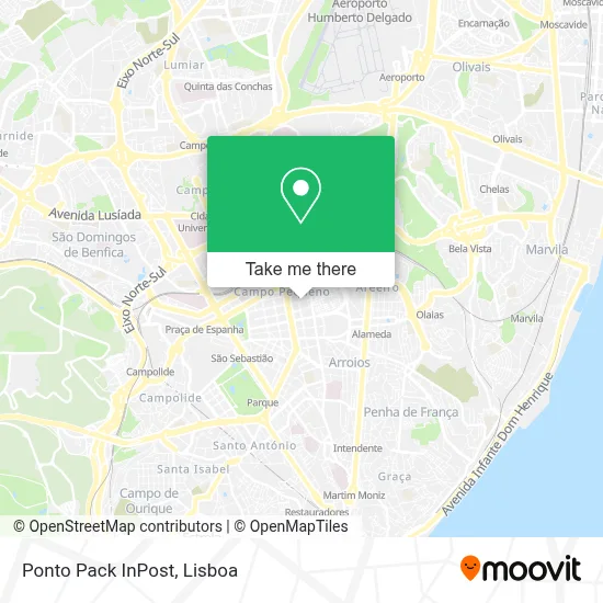 Ponto Pack InPost map