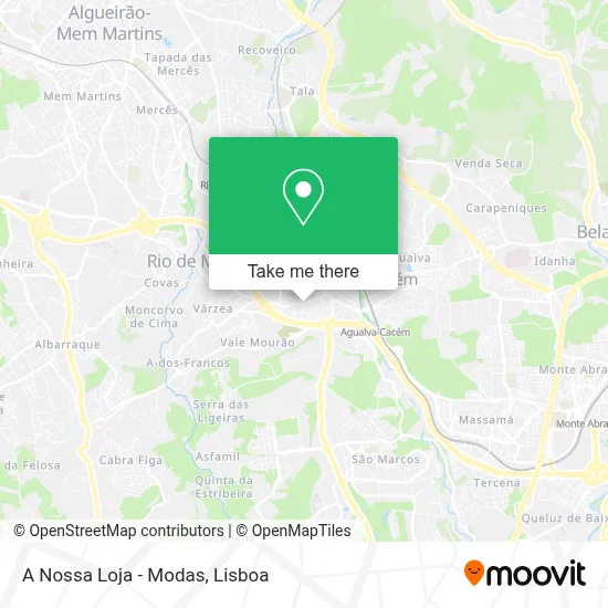 A Nossa Loja - Modas map