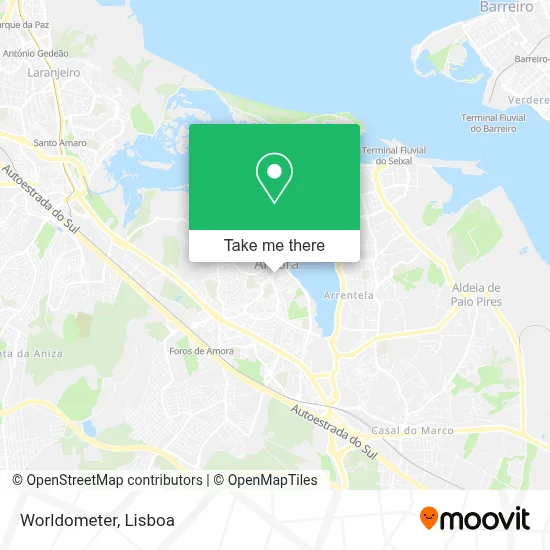 Worldometer map