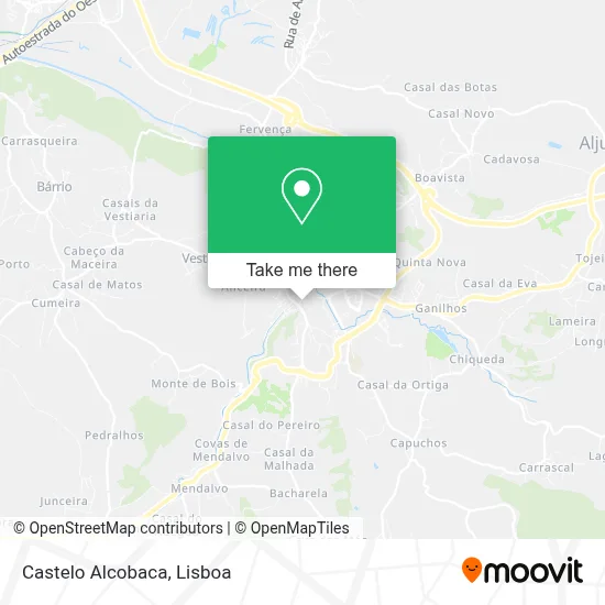 Castelo Alcobaca map