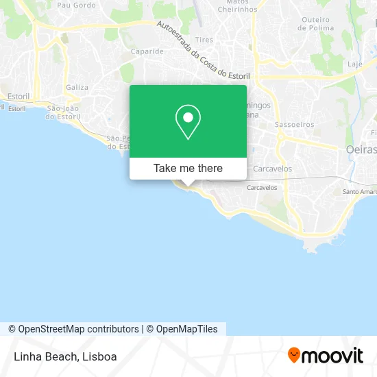 Linha Beach map
