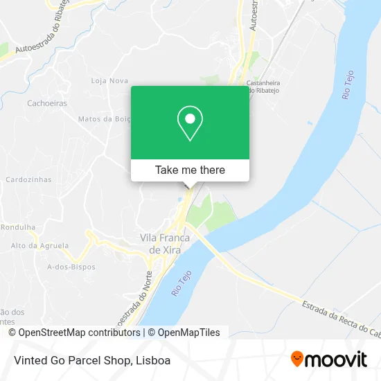 Vinted Go Parcel Shop map