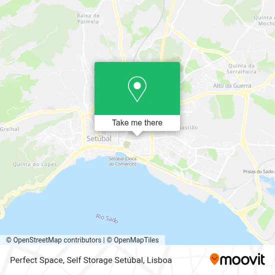 Perfect Space, Self Storage Setúbal map