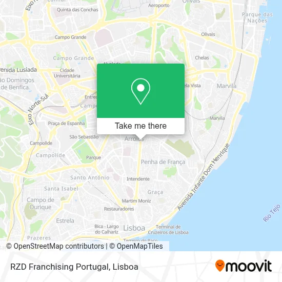 RZD Franchising Portugal map