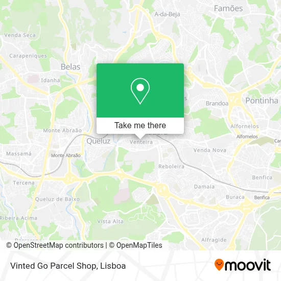 Vinted Go Parcel Shop map