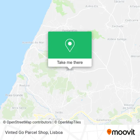Vinted Go Parcel Shop map