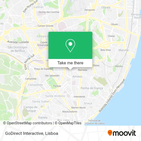 GoDirect Interactive map