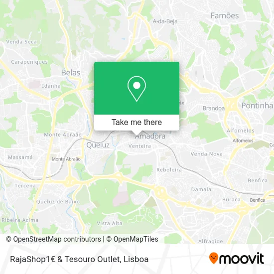 RajaShop1€ & Tesouro Outlet map