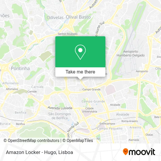 Amazon Locker - Hugo map