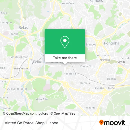 Vinted Go Parcel Shop map