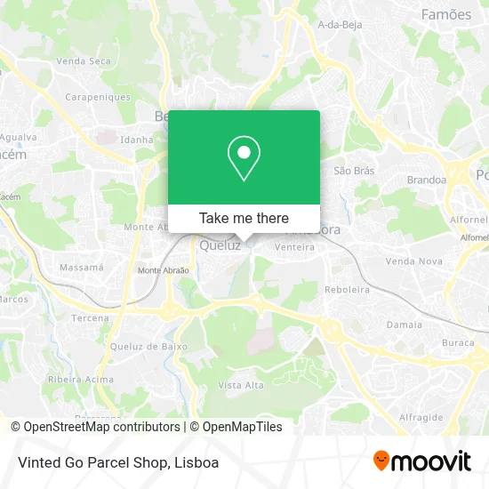 Vinted Go Parcel Shop map