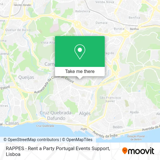 RAPPES - Rent a Party Portugal Events Support mapa