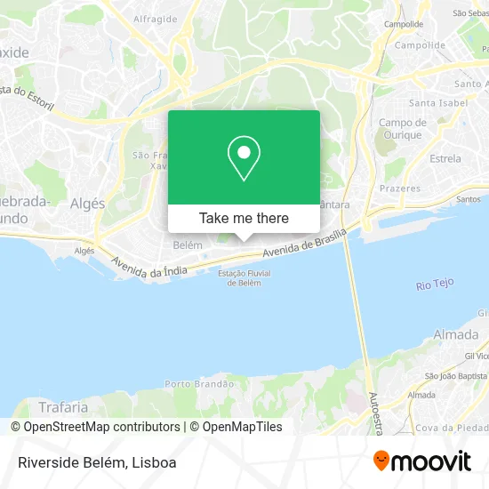 Riverside Belém map