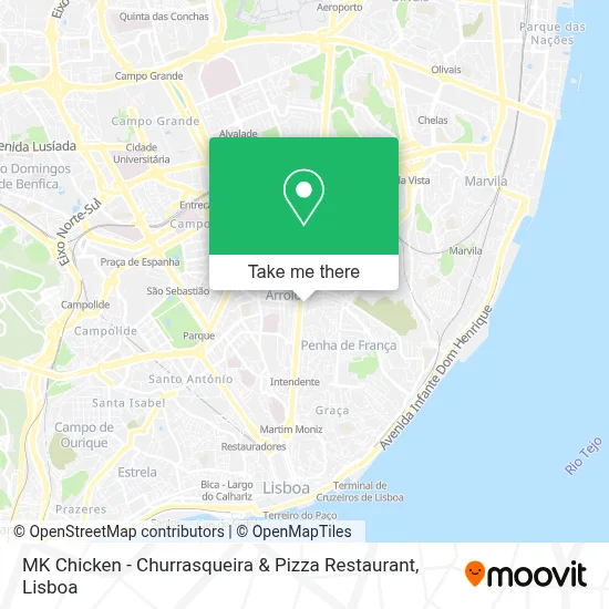 MK Chicken - Churrasqueira & Pizza Restaurant map