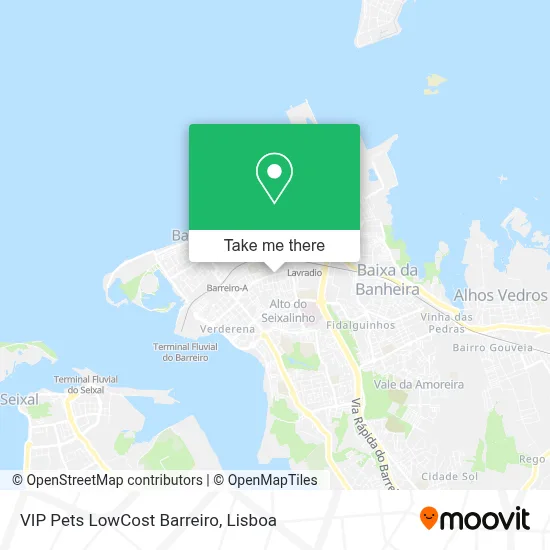 VIP Pets LowCost Barreiro map