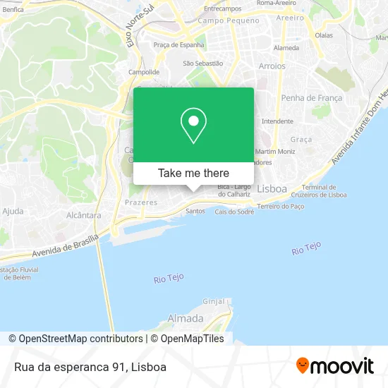 Rua da esperanca 91 map