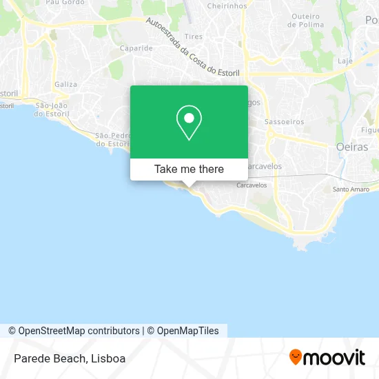 Parede Beach map