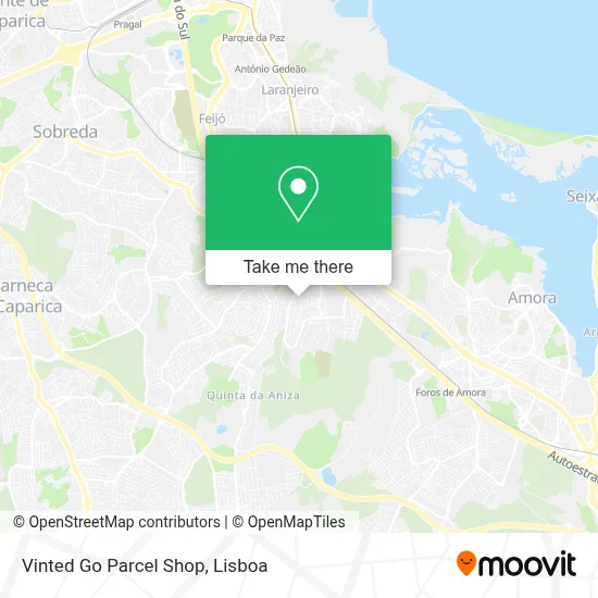 Vinted Go Parcel Shop map