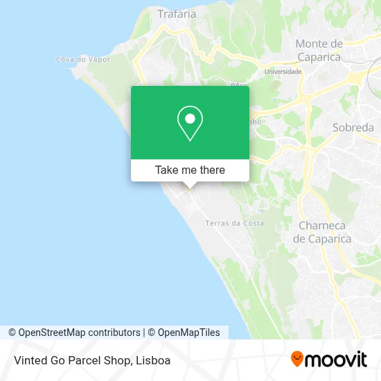 Vinted Go Parcel Shop map