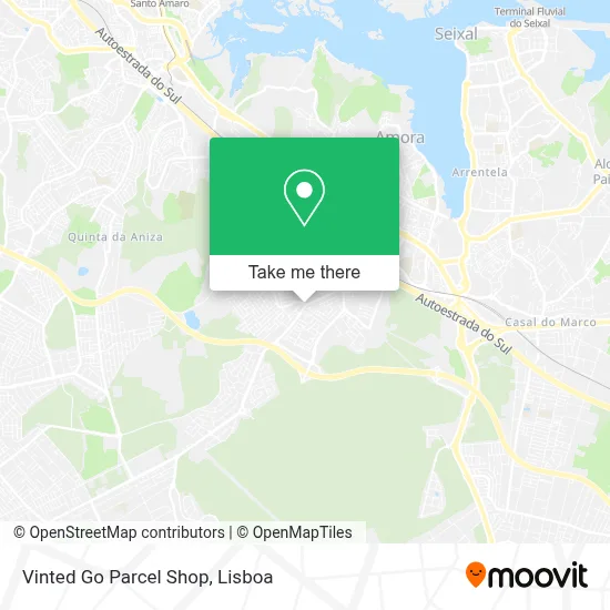 Vinted Go Parcel Shop map
