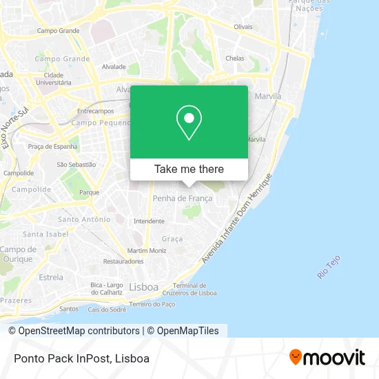 Ponto Pack InPost map