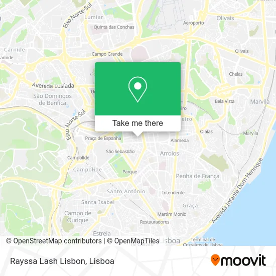 Rayssa Lash Lisbon map