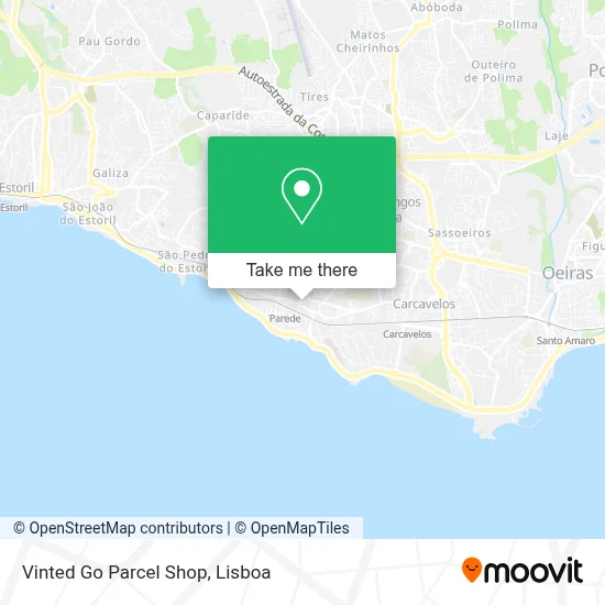 Vinted Go Parcel Shop map
