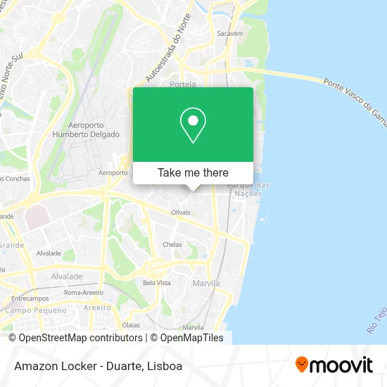 Amazon Locker - Duarte map
