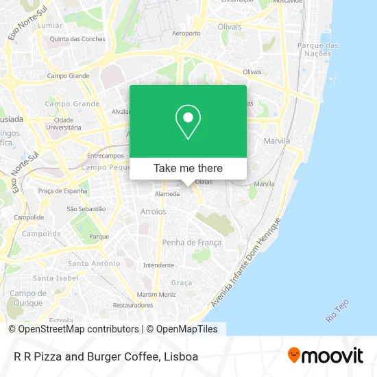R R Pizza and Burger Coffee map