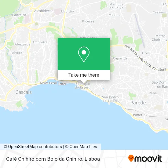 Café Chihiro com Bolo da Chihiro mapa
