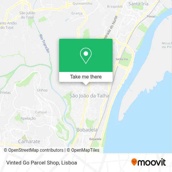Vinted Go Parcel Shop map