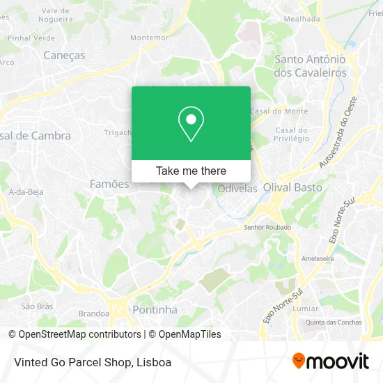 Vinted Go Parcel Shop map