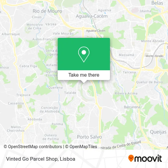 Vinted Go Parcel Shop map