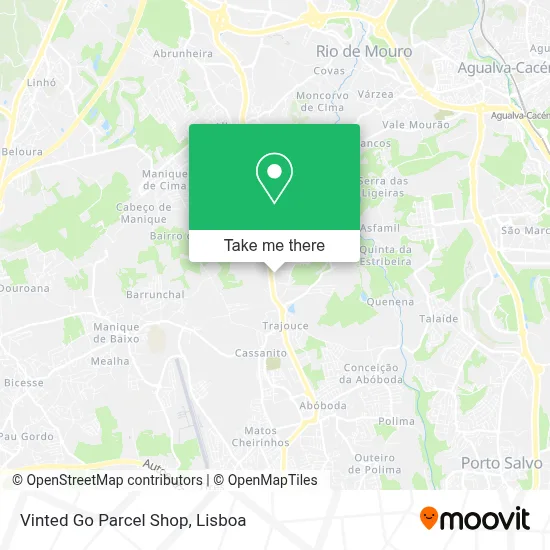 Vinted Go Parcel Shop map