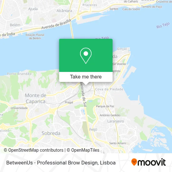 BetweenUs - Professional Brow Design map