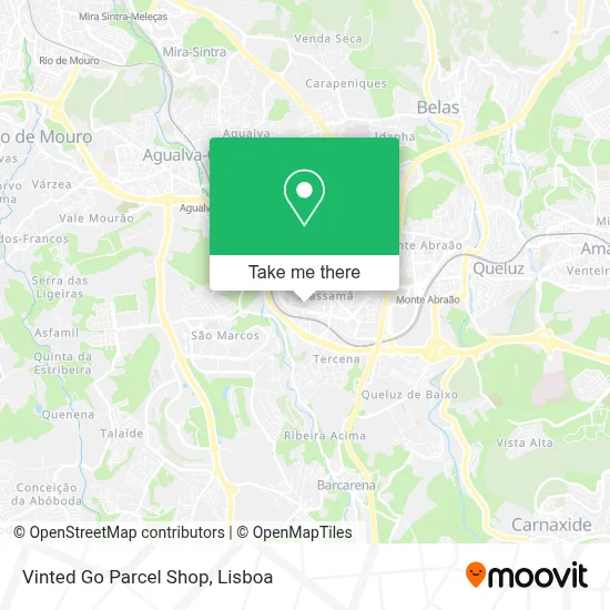 Vinted Go Parcel Shop map