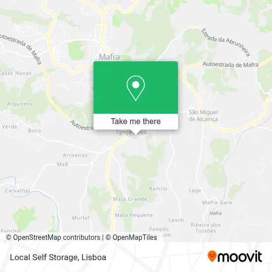 Local Self Storage map
