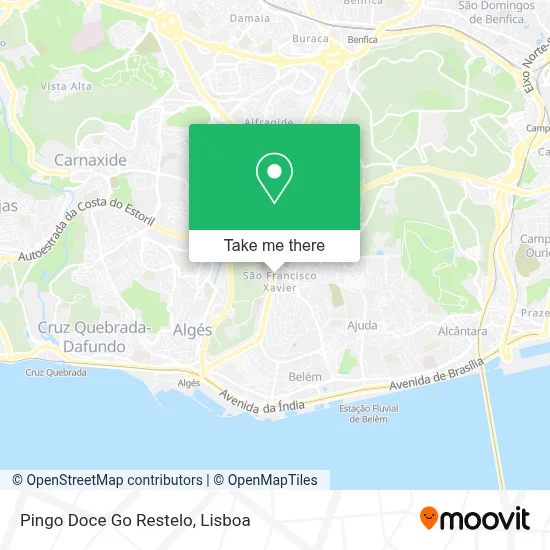 Pingo Doce Go Restelo map