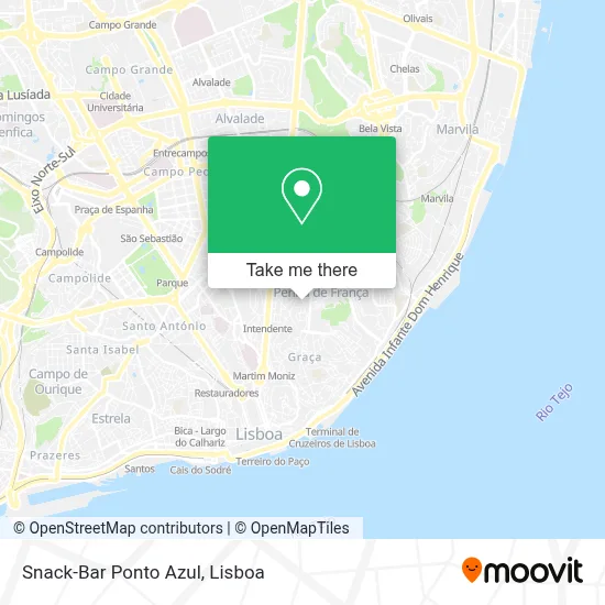 Snack-Bar Ponto Azul map