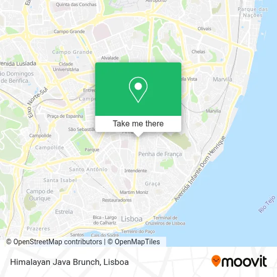 Himalayan Java Brunch map