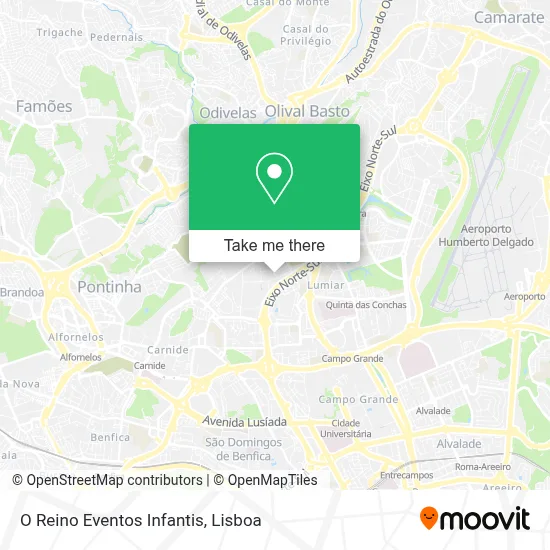O Reino Eventos Infantis map