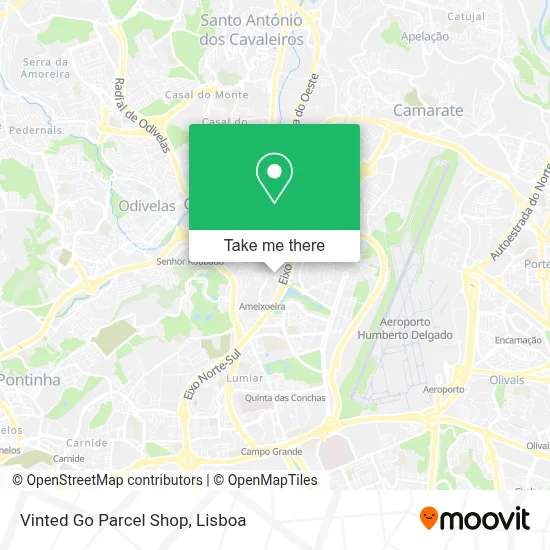 Vinted Go Parcel Shop map