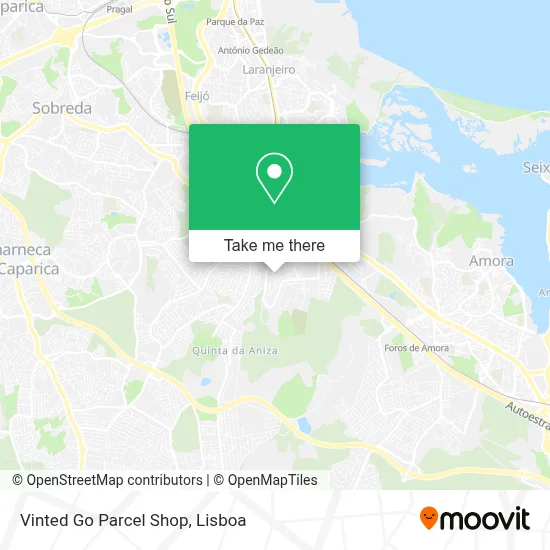 Vinted Go Parcel Shop map