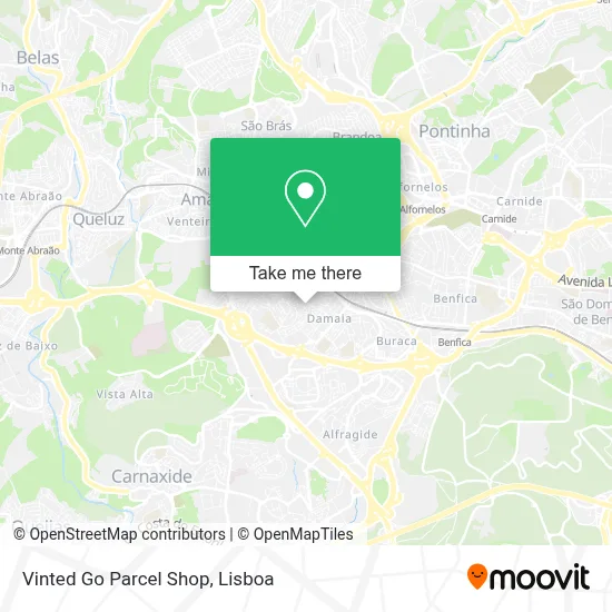 Vinted Go Parcel Shop map