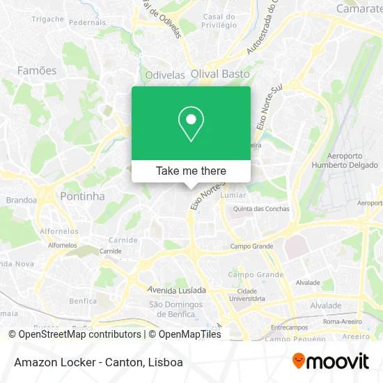 Amazon Locker - Canton map