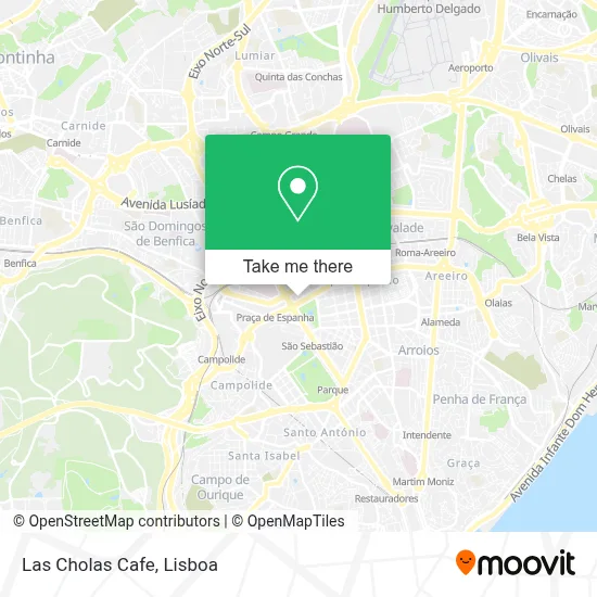 Las Cholas Cafe mapa
