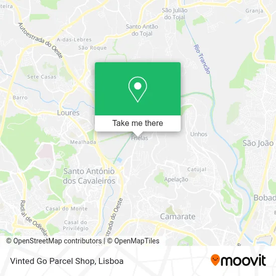Vinted Go Parcel Shop map