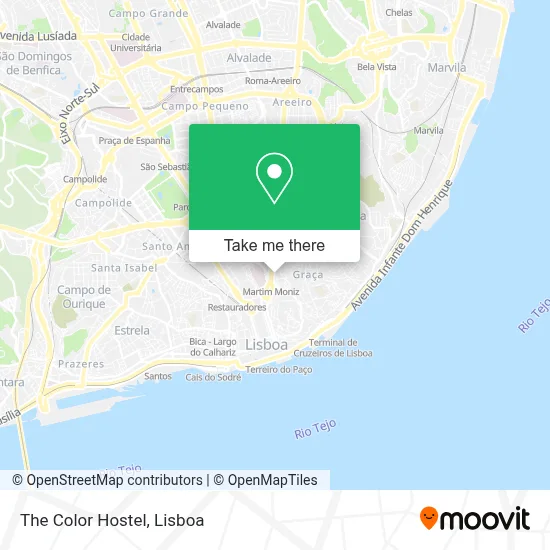 The Color Hostel map