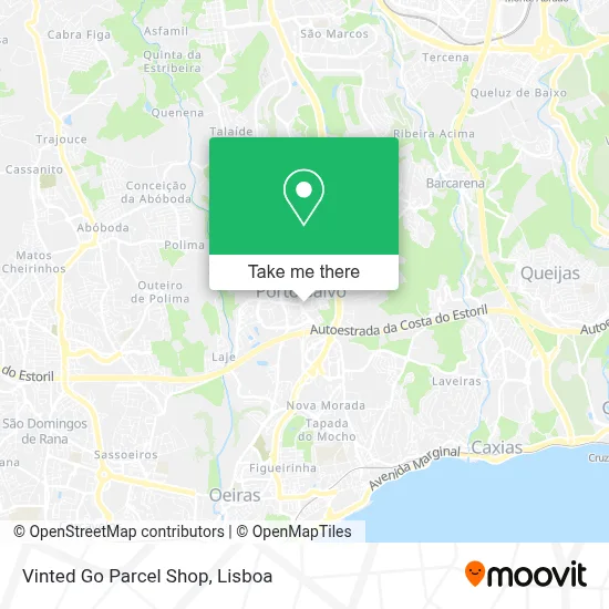 Vinted Go Parcel Shop map