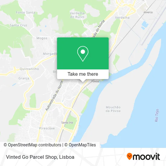 Vinted Go Parcel Shop map